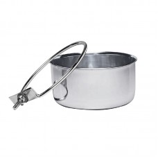 23492 - Caneca Inox P/ Pássaros C/ Borboleta Ração e Água - 600ml