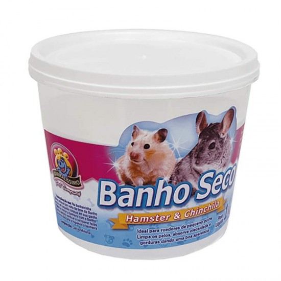 Pó P/ Banho a Seco P/ Hamsters E Chinchilas Animalissimo - 1kg