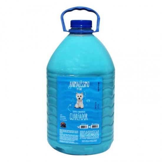 Shampoo e Condicionador Animalissimo Pet Care Clareador 2x1 - 5L