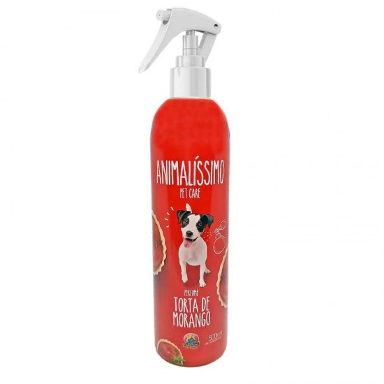 Perfume Profissional Premium P/ Cães Torta de Morango Animalissimo - 500ml