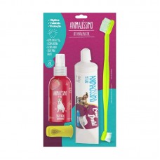 33596 - Kit Dental Master Escova + Creme + Spray Bucal + Dedeira - Morango