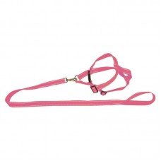 33727 - Conjunto Guia e Peitoral para Cães Neon Regulavel Rosa - Nº04