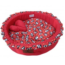 31561 - Cama para Cachorro Super Confortável Redonda c/ Babado 58cm - G