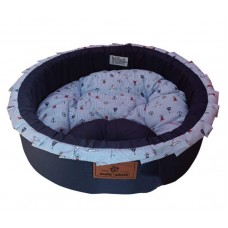 31559 - Cama para Cachorro Super Confortável Redonda c/ Babado 40cm - P