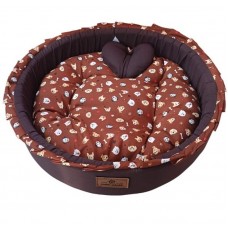 31560 - Cama para Cachorro Super Confortável Redonda c/ Babado 50cm - M
