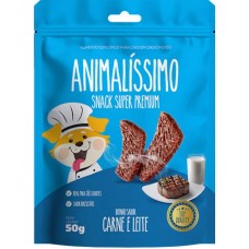 34442 - Bifinho Animalissimo Carne e Leiite Petisco para Cães Filhotes - 50g