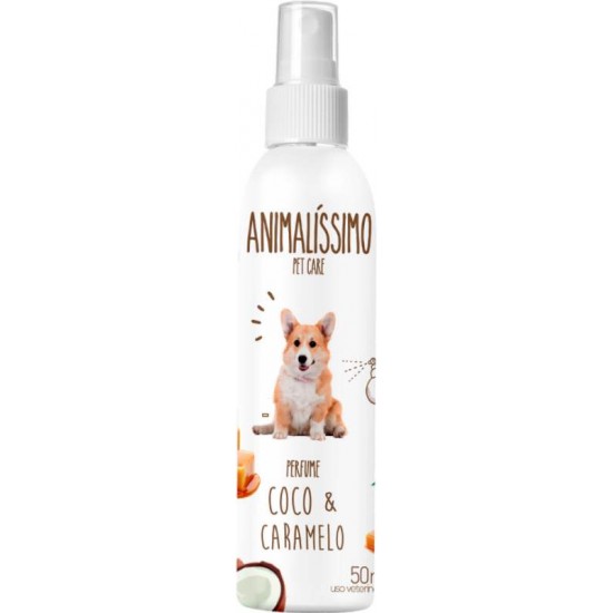 Perfume Profissional Premium P/ Cães Coco e Caramelo Animalissimo - 50ml