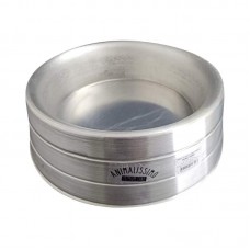 34630 - Comedouro/ Bebedouro para Cães Aluminio Pesado Polido Animalissimo - Tam GG
