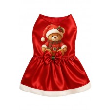 34738 - Vestido Cetim P/ Cães Versão Mamãe Noel Animalissimo Natal - Tam G