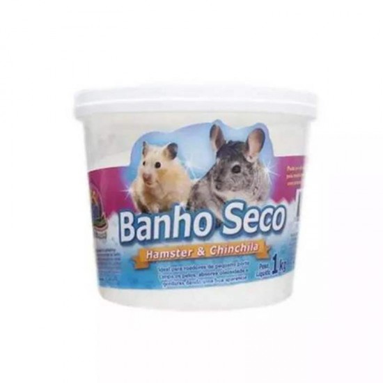 Pó P/ Banho a Seco P/ Hamsters E Chinchilas Animalissimo - 1kg