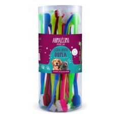 33922 - Pote Escova Dupla Descartavel Saude Bucal P/ Cães e Gatos Animalissimo - 30 Unidades