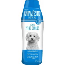 34018 - Shampoo Animalissimo Essential Care 5x1 Pelos Claros C/ Branqueador Óptico - 700ml