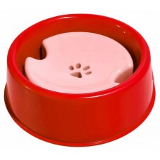 34035 - Bebedouro Cães Pelos Longos com Boia 800ml - Vermelho