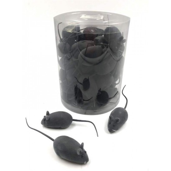 Pote de Ratinho Real Brinquedo P/ Gatos Animalissimo - 50 Unidades