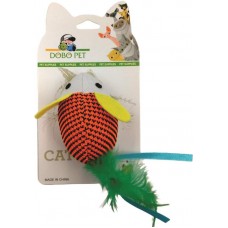 34214 - Ratinho Colors C/ Pena E Catnip Brinquedo P/ Gatos Animalissimo