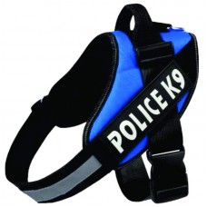 34259 - Coleira Peitoral Police K9 P/ Cães de Grande Porte Azul 90x15cm - Tam G