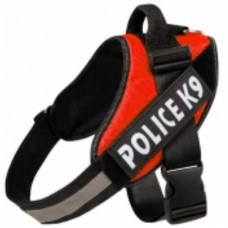 34279 - Coleira Peitoral Police K9 P/ Cães de Grande Porte Vermelho 90x15cm - Tam G