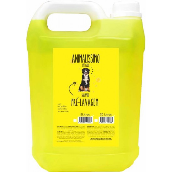 Shampoo e Condicionador Animalissimo Pet Care Pré Lavagem, 2x1 - 5L