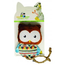 34312 - Brinquedo P/ Cães Pelucia Coruja C/ Cat Nip Animalissimo