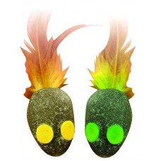 34376 - Ratinho Catnip C/ Penas Brinquedo Tranquilizante P/ Gatos Animalissimo - 02 Unidades