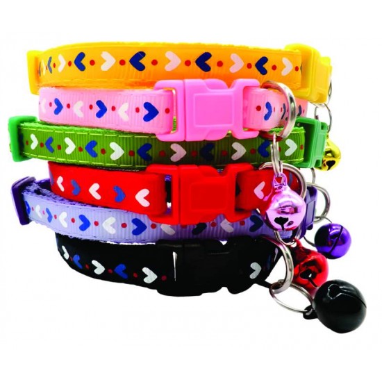 Coleira Elastica Ajustavel P/ Cães e Gatos C/ Guizo Animalissimo - C/ 12 Unidades