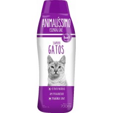 34624 - Shampoo Animalissimo Essential Care 5x1 Gatos C/ Extratos Naturais - 700ml