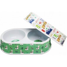 34718 - Comedouro Duplo Melamina P/ Cães Animalissimo 300ml - Tam G