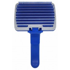 34758 - Rasqueadeira Escova Tira Pelos Cães e Gatos Auto Limpante 16x10cm - Tam M