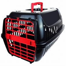 34763 - Caixa de Transporte Premium c/ Grade Removivel Preto/ Vermelho - Nº01