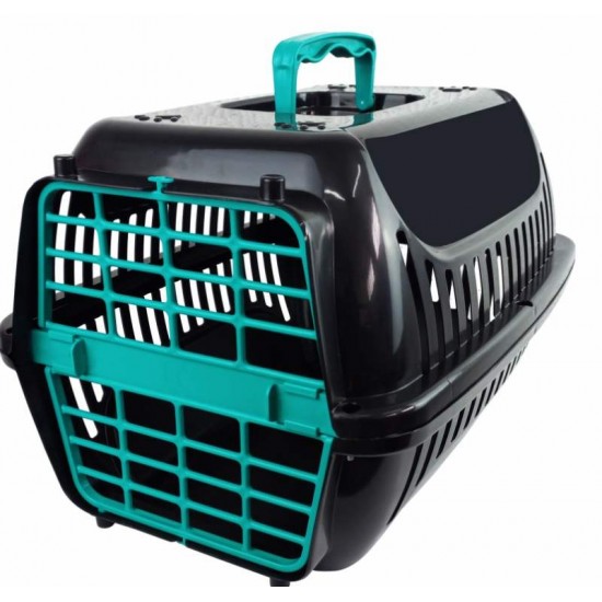 Caixa de Transporte Premium c/ Grade Removivel Preto/ Tiffany - Nº02