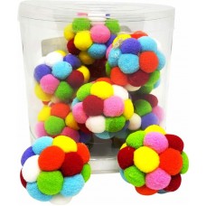 34793 - BOLA PELUCIA ARCO IRIS POTE C/12UN