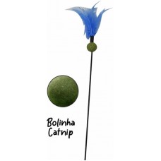 34812 - VARINHA C/BOLA CATNIP E PENAS 65CM