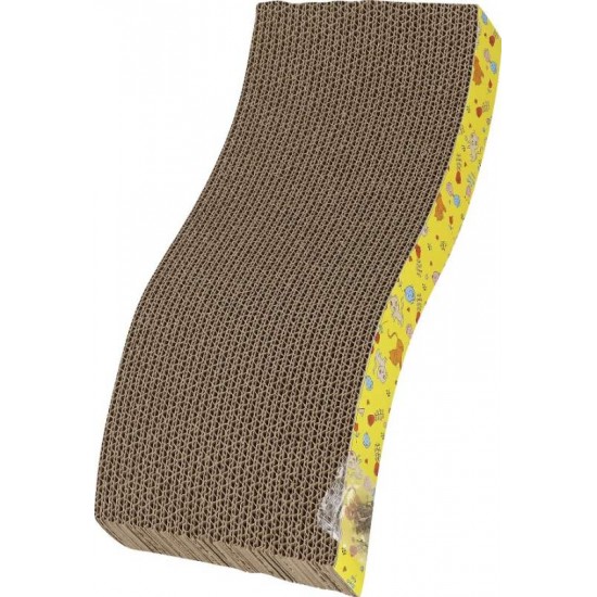 ARRANHADOR CURVA C/CATNIP 43X21X4CM